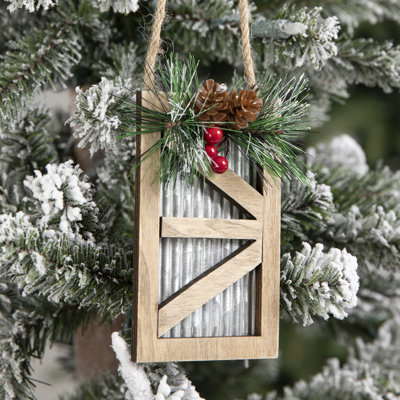 6'' Handmade Wood Holiday Shaped Ornament