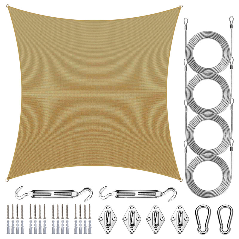 Voile d'ombrage Amgo, Tanné, Bordure de jardin x 10 pi,