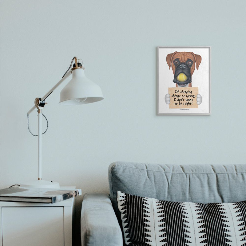 «Dog Humor If Chewing Things Is Wrong Boxer Quote» par Danny Gordan - impression d'art graphique, Estampe numérique Farmhouse