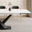 Ensemble de salle à manger à table extensible en fritté de 94,48 po avec 8 chaises en tissu Nanor-1432937096-1432937097