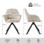 48.5cm H Swivel Upholstered Dining Chair with Ergonomic Back-593079073