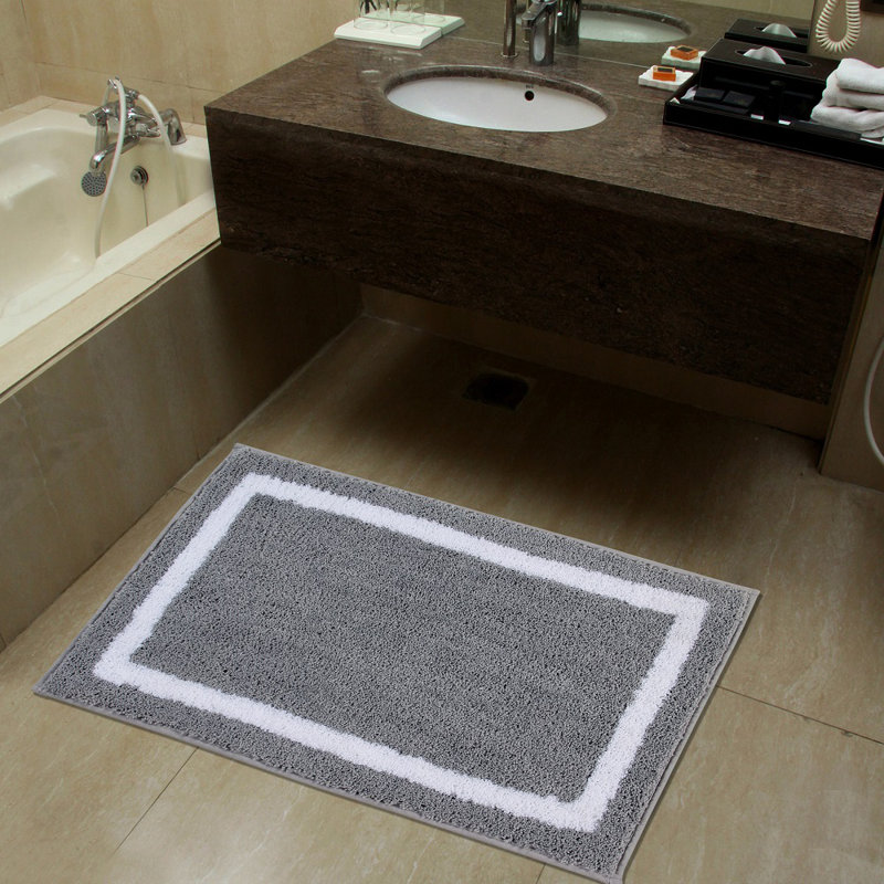 Bath Rug, Silver, Rectangle 50cm x 80cm