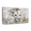 Lion africain sur toile dorée-1064615467