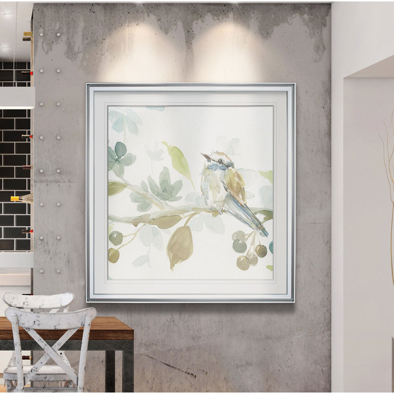 " Spring Melody III ", 24" H x 24" W, Framed Print, Black