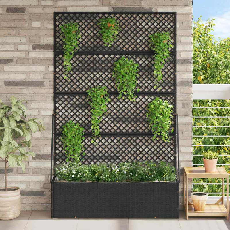 Rattan Pot Planter, Black