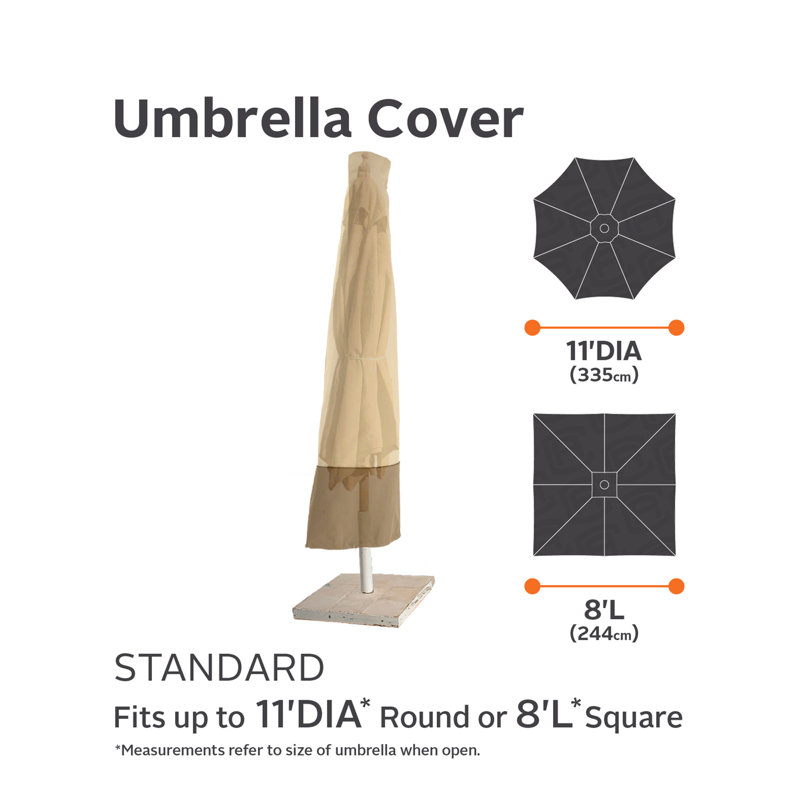 Momnah Outdoor Patio Umbrella Cover, Pebble, Earth and Bark
