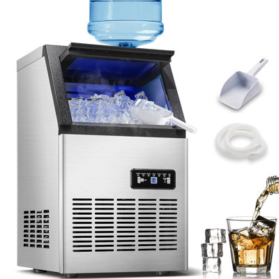 JOEAONZ Ice Maker 120 Lb. Daily Production Cube Clear Ice Freestanding Ice Maker