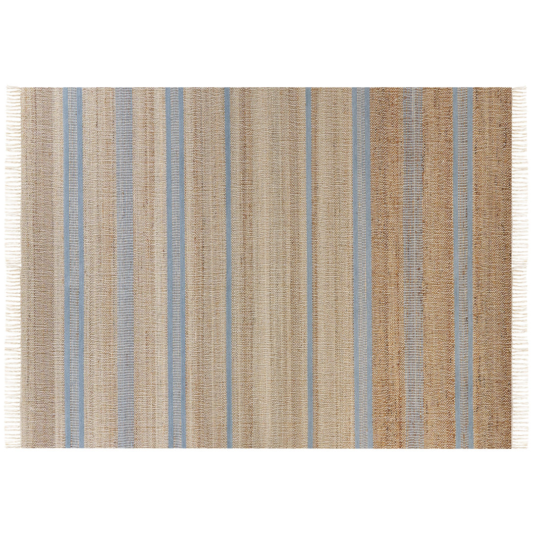 Handgefertigter Teppich Hurdsfield in Beige/Blau