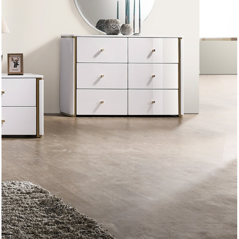 Ensemble de chambre configurable avec lit plateforme tapissier Dag