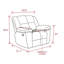 Fauteuil inclinable manuel en velours vert | Fauteuil inclinable ovale rembourré pour le salon et le cinéma maison