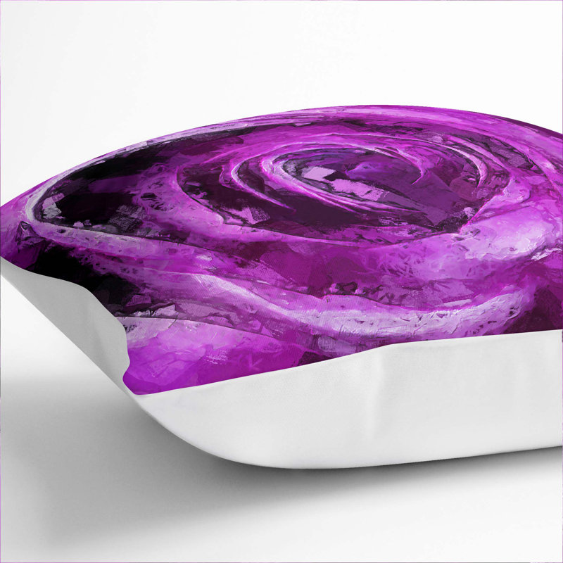 Floral Square Cushion, 55cm H x 55cm W x 20cm D, White