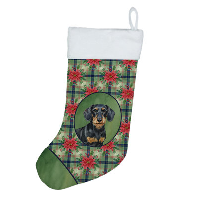 Chaussette de Noël en fil de fer noir et brun teckel