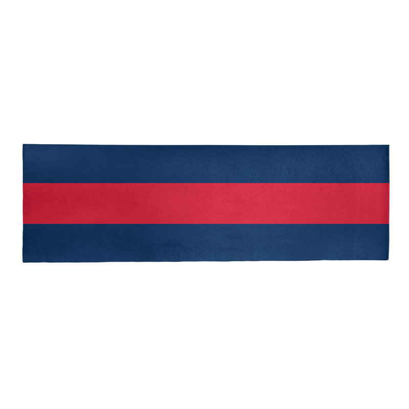 Tapis à rayures bleu marine/rouge, Tapis de couloir 2 pi 6 po x 8 pi