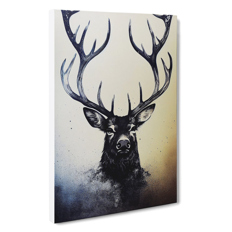Wild Stag - Wrapped Canvas, 50cm H x 35cm W x 3cm D