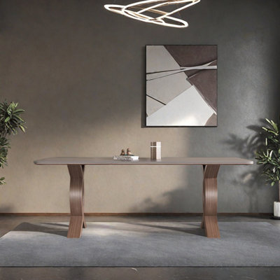 Minimalist ash wood dining table