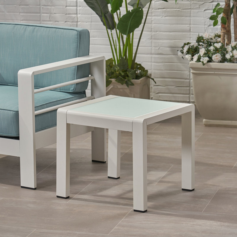 Table d'appoint Roselee, Blanc