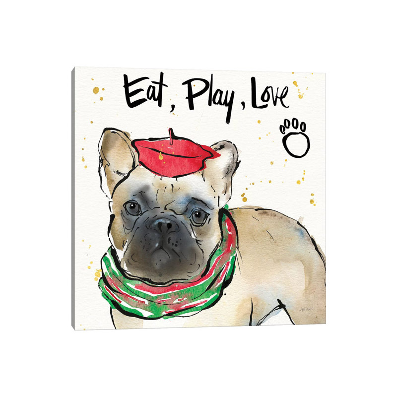Strike A Paws VI Christmas by Anne Tavoletti - Wrapped Canvas Print, 66.04cm H x 66.04cm W x 1.905cm D