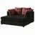 Noir + chenille rouge