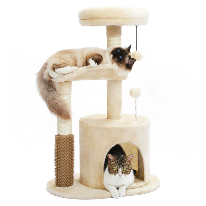 Arbre à chat 32,7 po pour petits chats, Beige