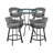 Naomi & Chelsea 4 - Person Glass Top Four Leg Dining Set-86302900-86302901-86302902