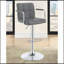 Tabouret de bar réglable gris et chrome