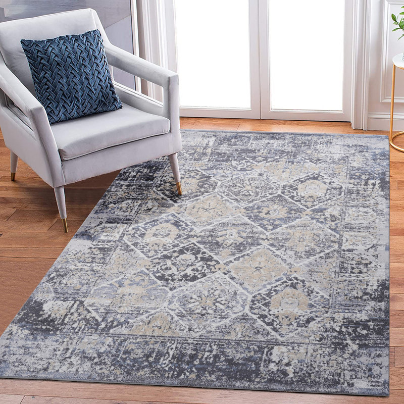 Traditional Non-Shedding Living Room Bedroom Dining Home Office Stylish And Stain Resistant Area Rug, Rectangle 5'3" x 7'6"