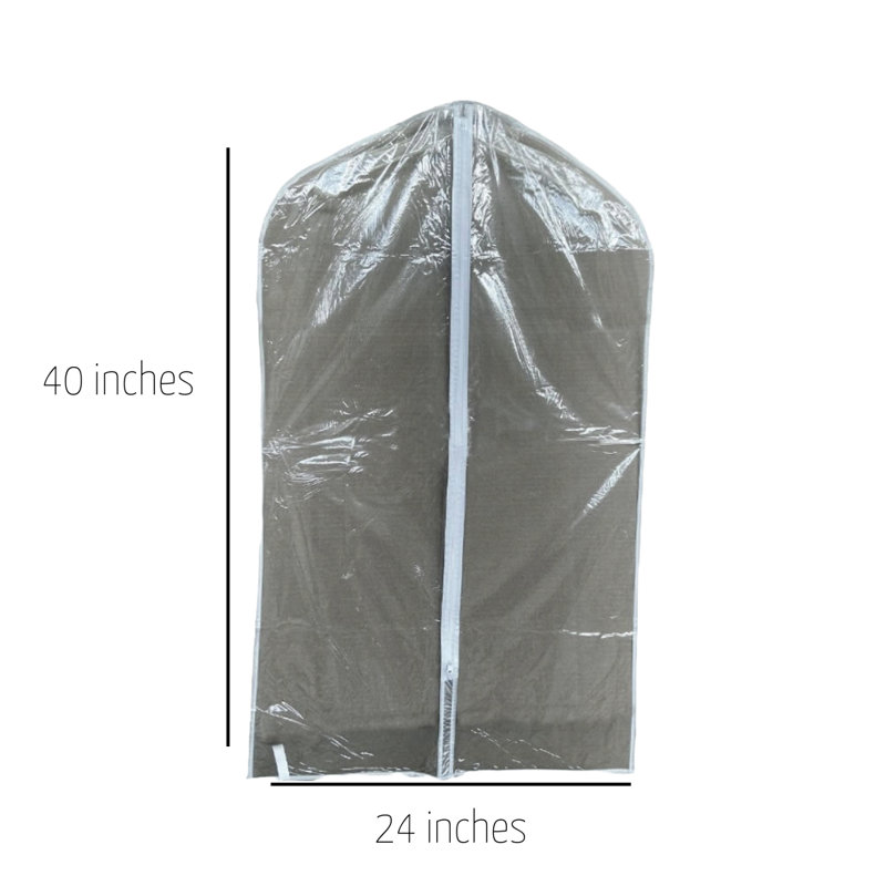 40'' Waterproof Vinyl Garment Bag, Clear