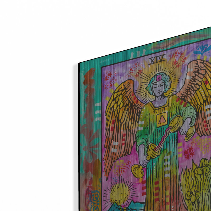 Bungalow Bungalow «Tarot - Temperance» par Dean Russo, art mural en métal, H 24 po x l 16 po