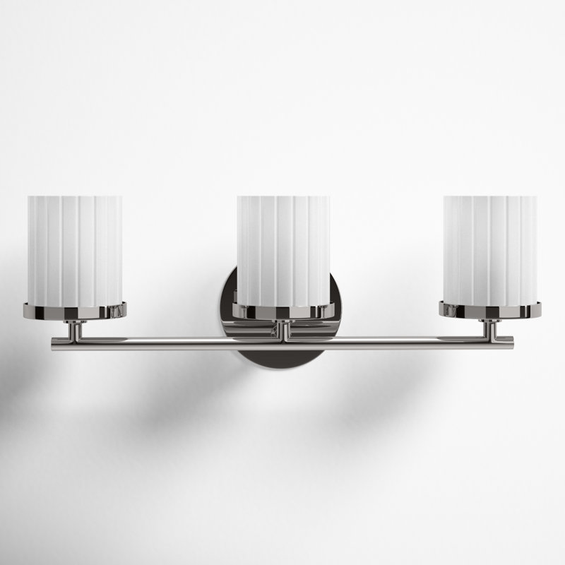 Theodosia Scroggins 3 -Light Dimmable Vanity Light, Polished Nickel