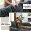 Chaise longue double de 94 po de largeur avec revêtement en fausse fourrure et coussins lombaires-1112335911