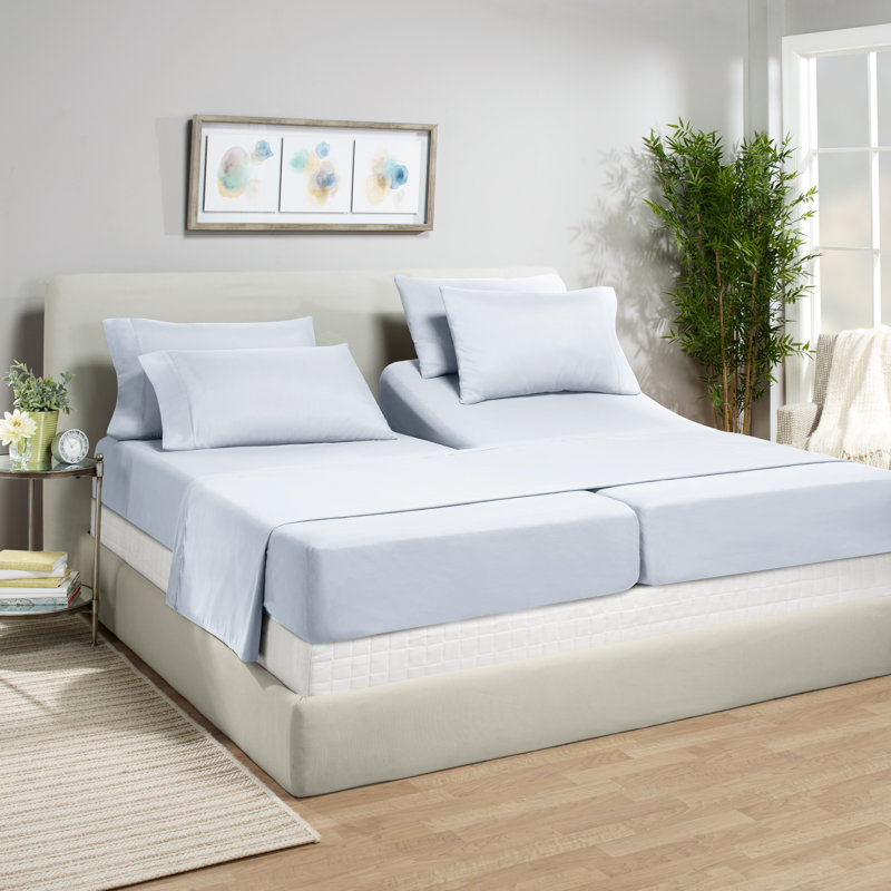 Ensemble de draps luxueux en microfibre, Simple TG, Bleu givré