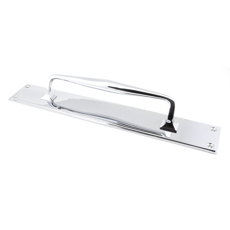 Art Deco Pull Handle, Polished Chrome