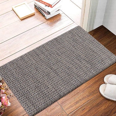 Luxurious Woven Cotton Anti-Fatigue, Non Slip Doormat/Bathroom/Kitchen Mat With Foam Backing – 18'' X 30''