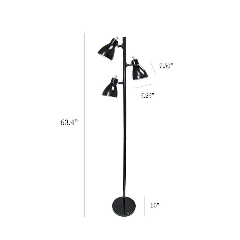 Nadide 64'' Tree Floor Lamp, Black