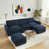 Chenille bleu