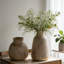 Ensemble de 2 vases en céramique fabriqués à la main, décor de maison de campagne rétro en terre cuite pour centre de table, foyer, table de chevet et tablette-930059993