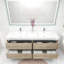 Ensemble de meuble-lavabo double mural L 71 po Losef-1274740826
