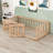 Twin Size Wood Daybed with Fence and Door-945225639