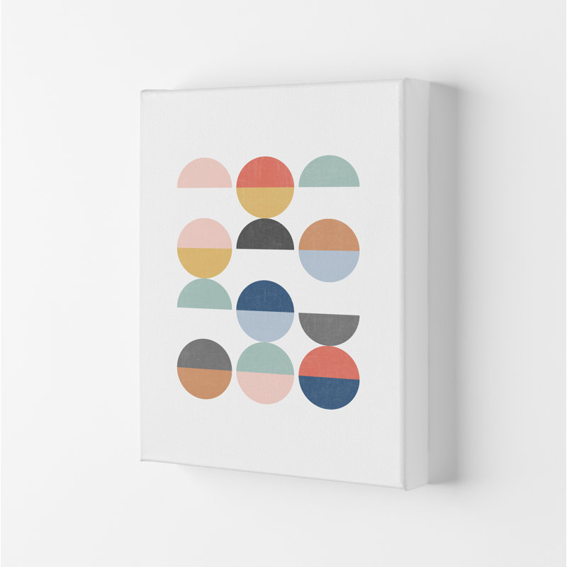 Simple Circles With Texture Original - Print, No Frame, 84.01cm H x 59.4cm W x 4cm D