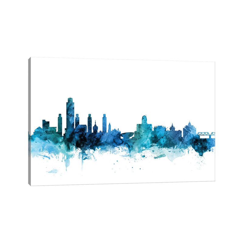 Albany, New York Skyline by Michael Tompsett - 1 Piece Wrapped Canvas Wall Art, 66.04 cm H x 45.72 cm W x 1.91 cm D