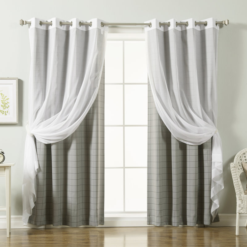 Panneau de rideau simple occultant et isolant avec œillets Mix and Match, Gris