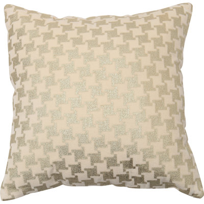  Grande housse de coussin en coton métallique pied-de-poule