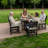 Patio Dining Sets For 4, Black Hdpe Square Modern Set For Patio Deck