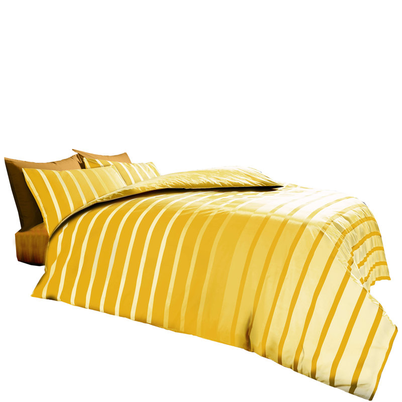 Stripes Polycotton Duvet Cover Set with Matching Pillowcases, Yarn Bedding UK, Grey, King