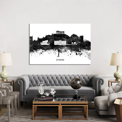 Athens Skyline 1 Piece Wrapped Canvas Painting
