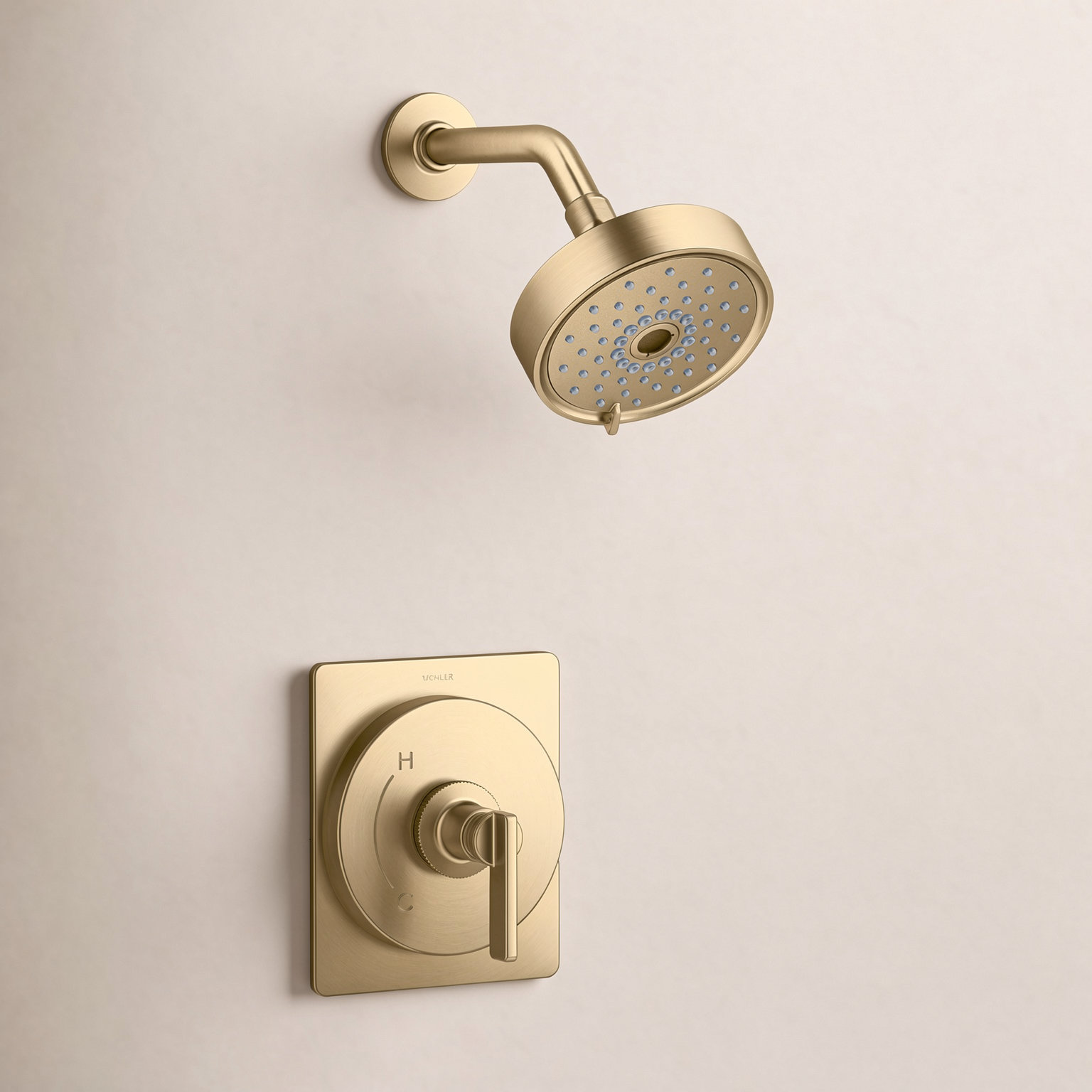 Castia 1.75 GPM Rite-Temp Shower Trim Kit, Gold