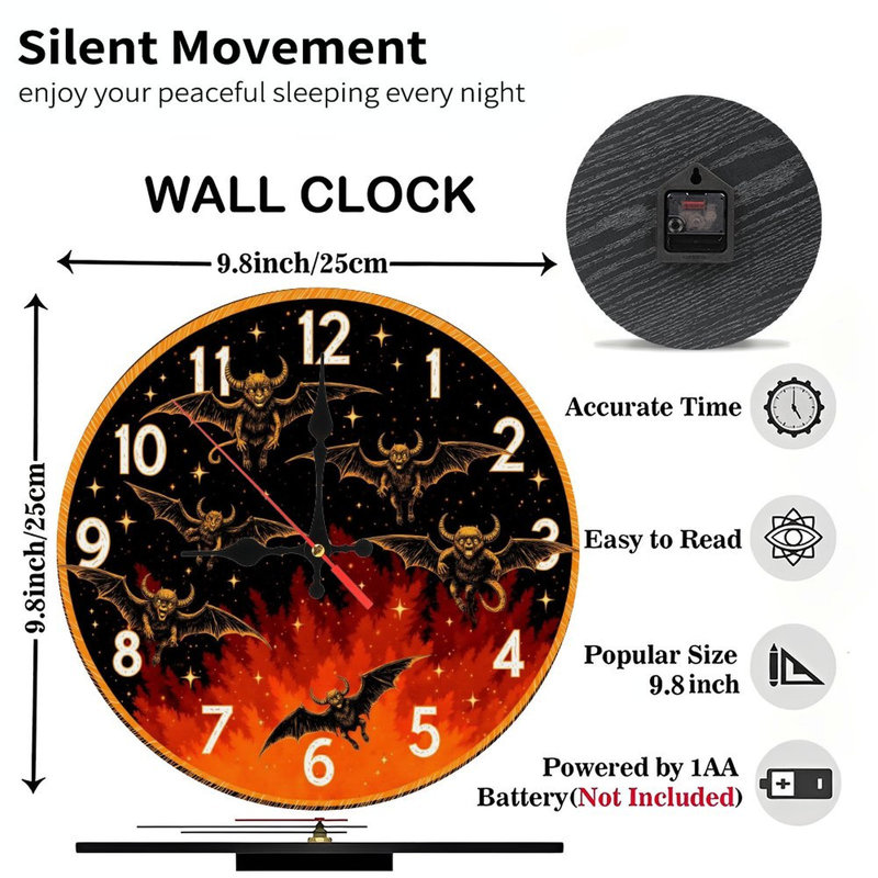 Horloge démons ciel nocturne