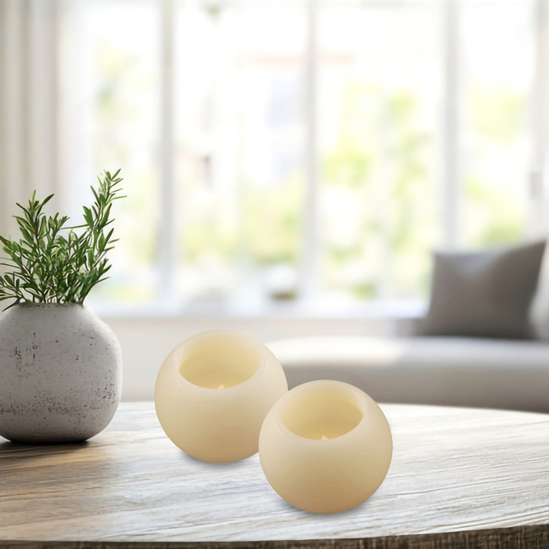 Battery Operated Round Wax LED Candles