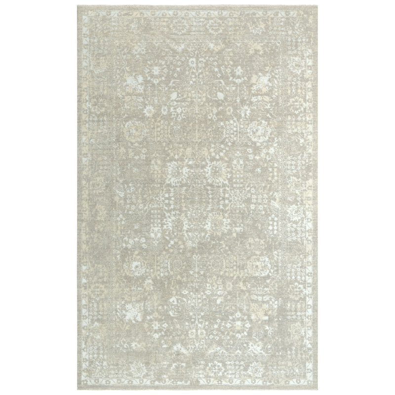 Tapis oriental en laine gris, Rectangle 5 pi x 8 pi