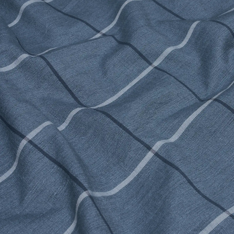 Tissu quadrillé Schumacher X Caroline Z Hurley, Bleu